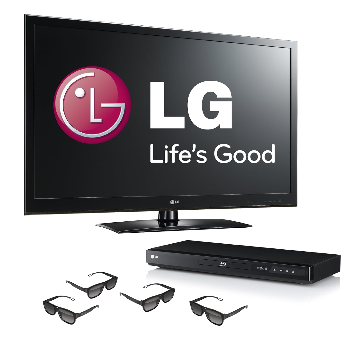 LG Electronics 47LW5300 47-Inches 1080p 120HZ Cinema 3D LED TV and Four ...